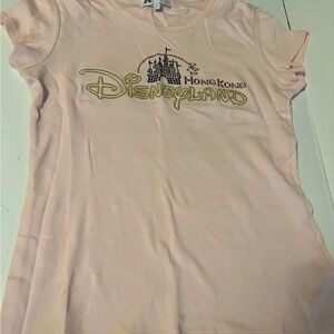 OFFICIAL-Authentic DisneyLand Hong-Kong-Women’s Fitted Jeweled T-Shirt-Size M